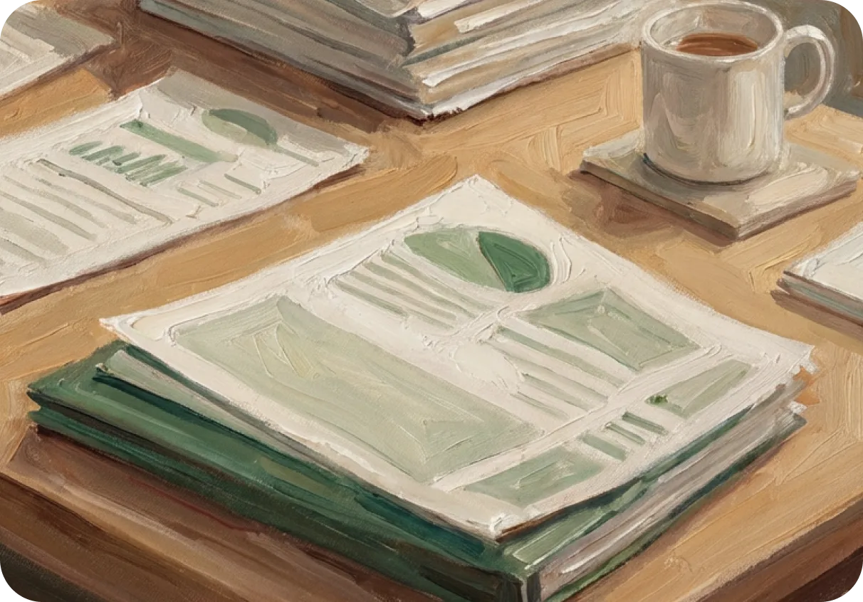 Close-up of work