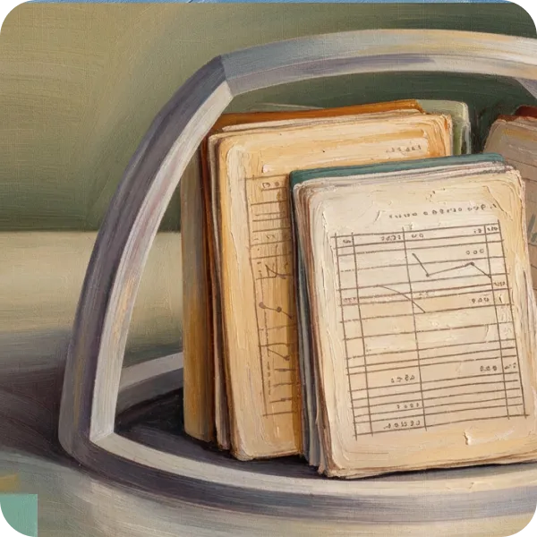 Close-up of work