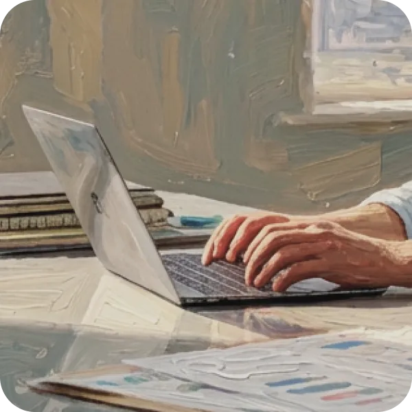 Person working on taxes
